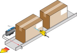 美国邦纳-纸板箱上运输标签的检测