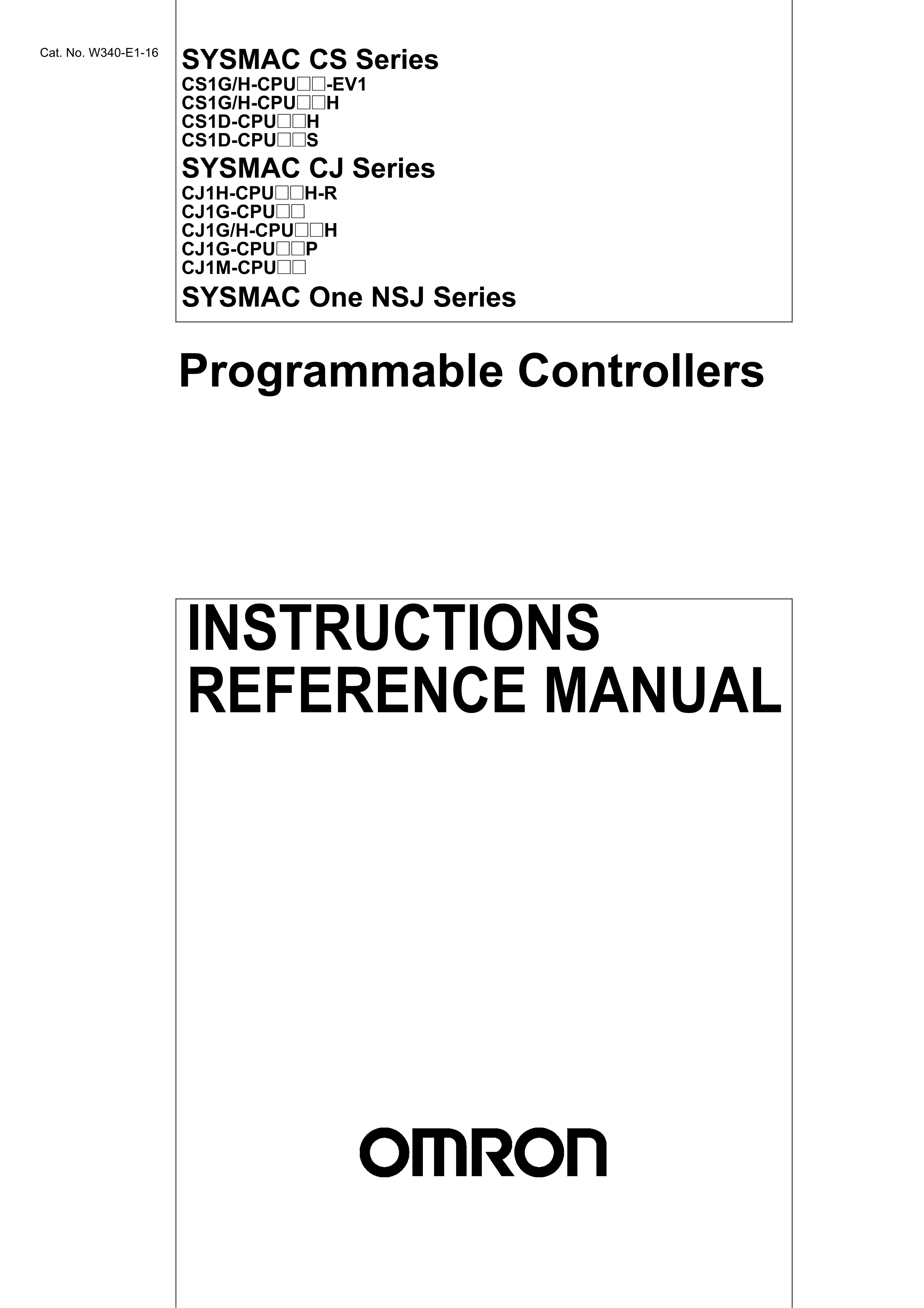 PLC CS1D-CPU65P手册欧姆龙CS1D-CPU65P参考手册