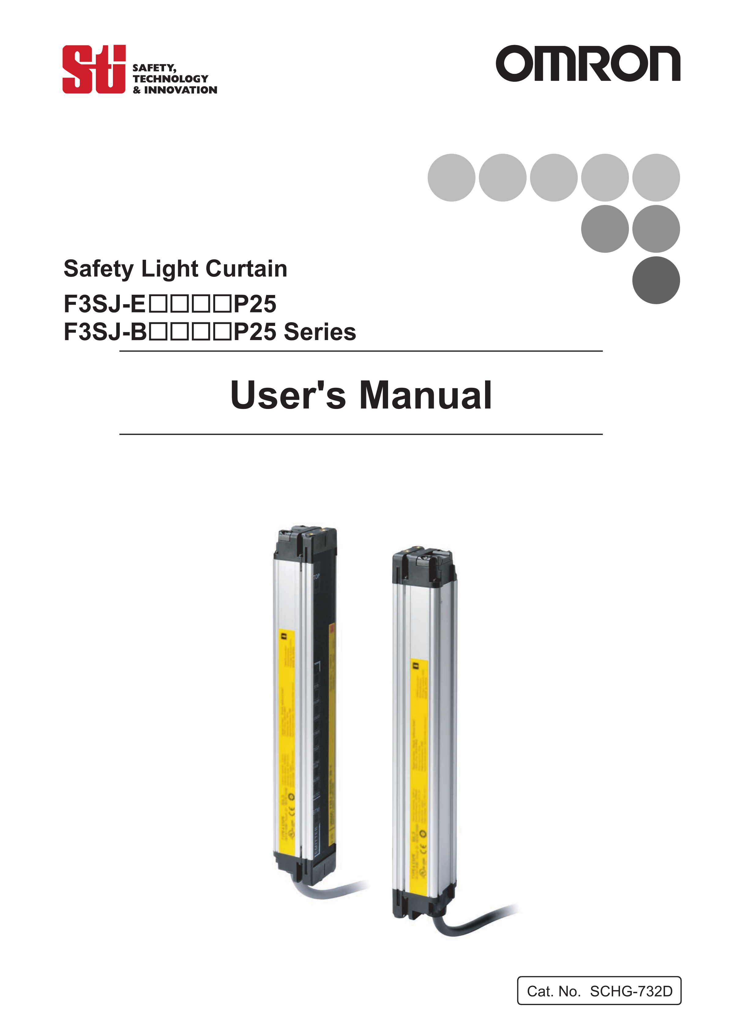 安全光幕F3SJ-B0545P25-01TS用户手册欧姆龙F3SJ-B0545P25-01TS手册