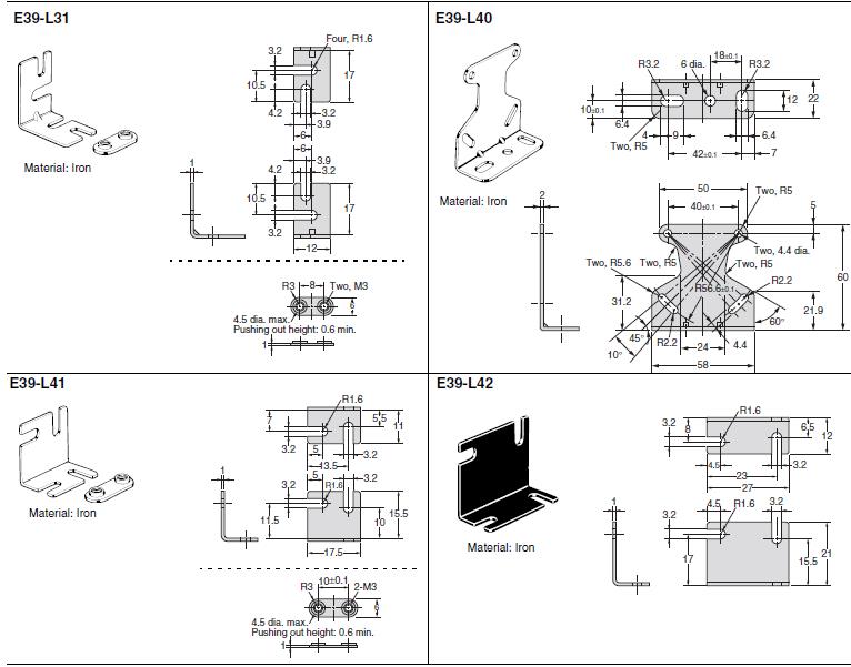 直径仅18mm 带标准内置放大器、操作指示灯和敏感度调节
配件E39-L109