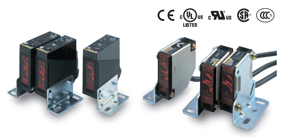 规格：排线扁平电缆用配套2套连接器输入信号：热电偶K型或J型
AC/DC电源自由型光电传感器E3JK-R2S3 2M
