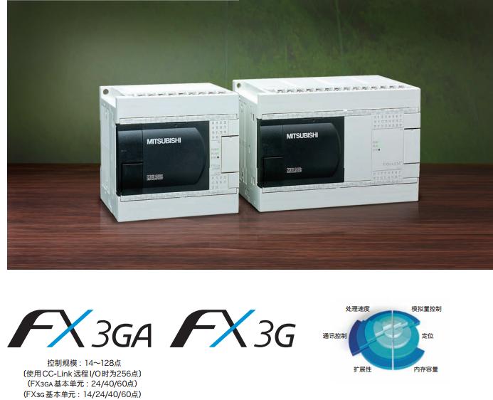 安全输出：8点
三菱FX3G-24MR/ES-A PLC