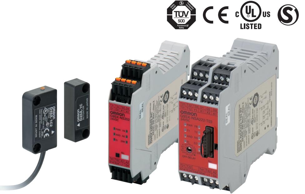 获取UL、CSA、EN标准（TÜV认证）相数：单相
G9SX-NSA222-T03-RT DC24继电器