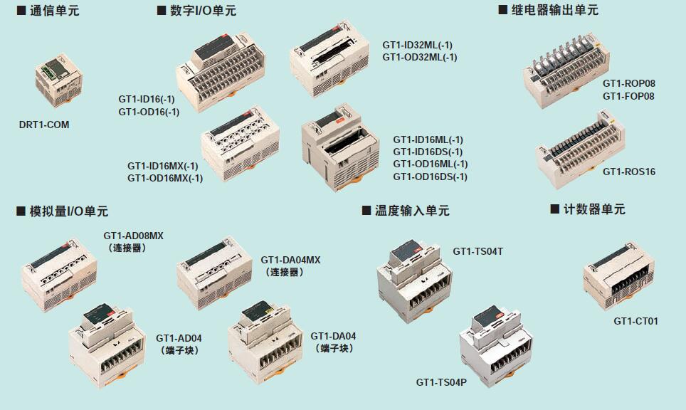 GT1-OD16MX接点极数：2极
欧姆龙数字I/O单元