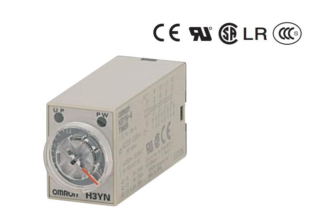 与欧姆龙以往产品相比高度减少约25％为控制柜的小型化作出贡献
欧姆龙H3YN-2 AC100-120