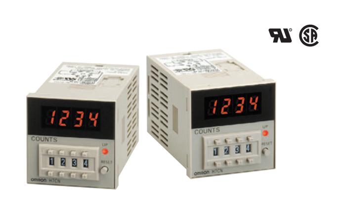 通过提高内部继电器可靠性（微小负载DC5V 1mA）使PLC输入成为可能
欧姆龙H7CN-XHN AC100-240