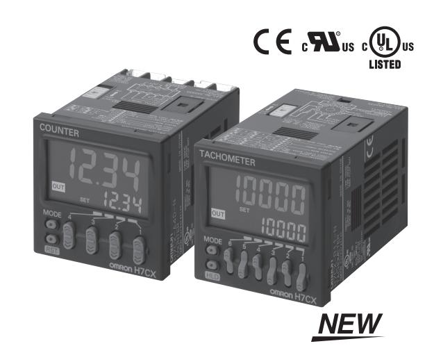 电子计数器可检测三相电源系统的过电压/欠电压、电压不平衡、反相、缺相异常
H7CX-AW-G-N