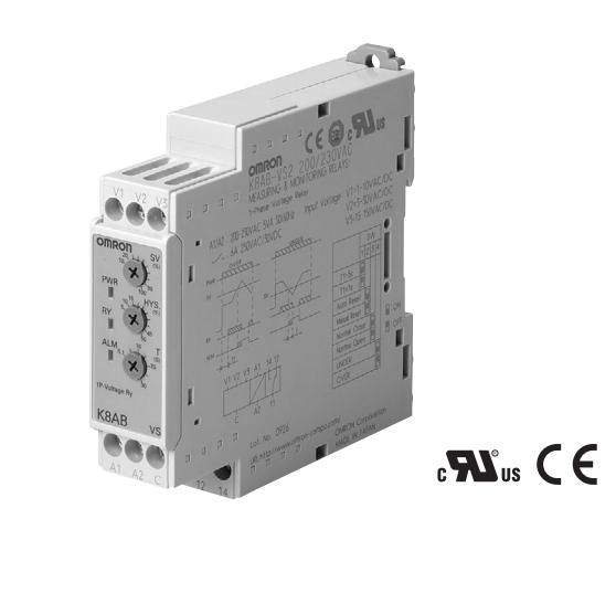 欧姆龙K8AB-VS3 24VAC面板表取得UL、CSA、EN （VDE认证）标准认证（-VD型）

