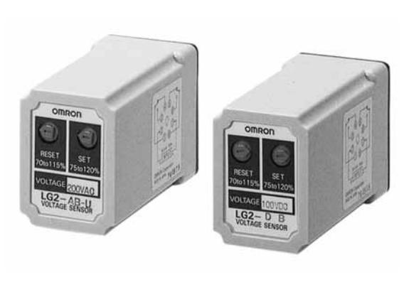 电压传感器（电压检测继电器）标准产品均已获得UL、CSA、SEV认证且符合电气用品安全法要求
欧姆龙LG2-AB AC200