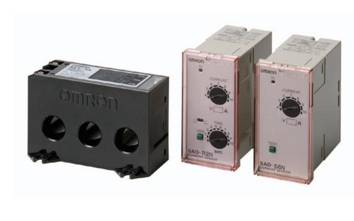 欧姆龙电流传感器SAO-R5N大适用电机容量：0.5kw
