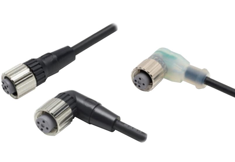 将本公司的散线压接型连接器（ XG5）特有插头（ XG8）与PCB型
欧姆龙XS2F-M12PUR3S5M